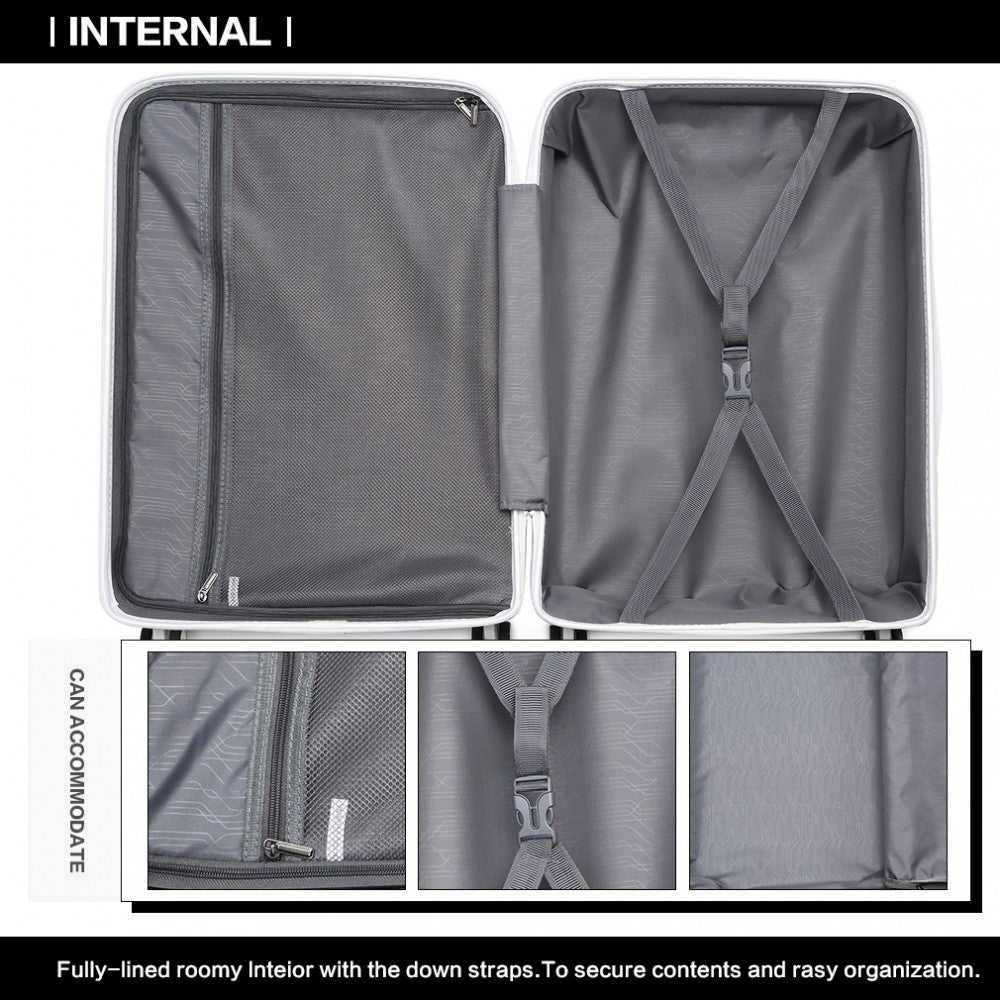 Kono Horizon 4 Wheel Hard Shell Suitcase with TSA Lock