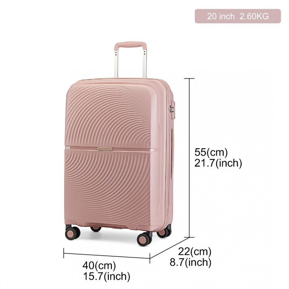 Kono Lightweight K2393L 4 Wheel Suitcase With TSA Lock