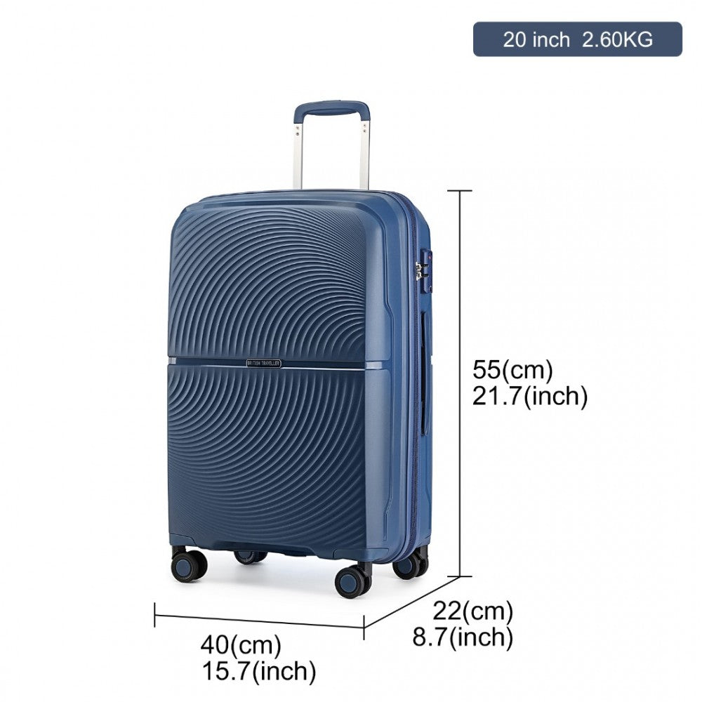 Kono Lightweight K2393L 4 Wheel Suitcase With TSA Lock