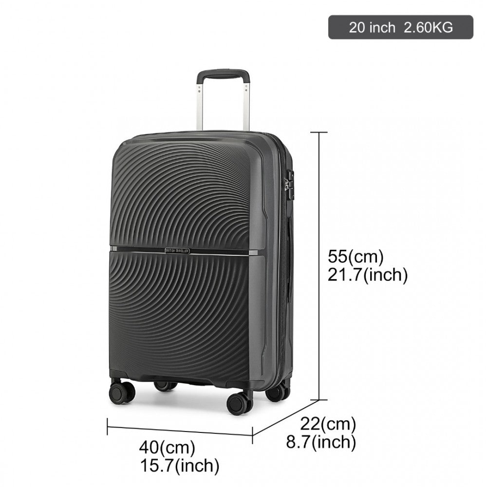 Kono Lightweight K2393L 4 Wheel Suitcase With TSA Lock