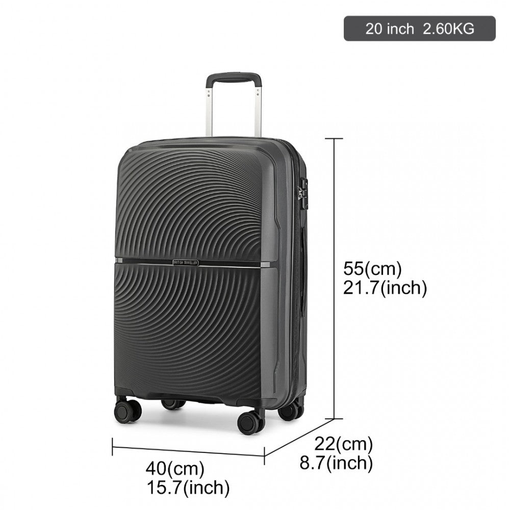 Kono Lightweight K2393L 4 Wheel Luggage With TSA Lock
