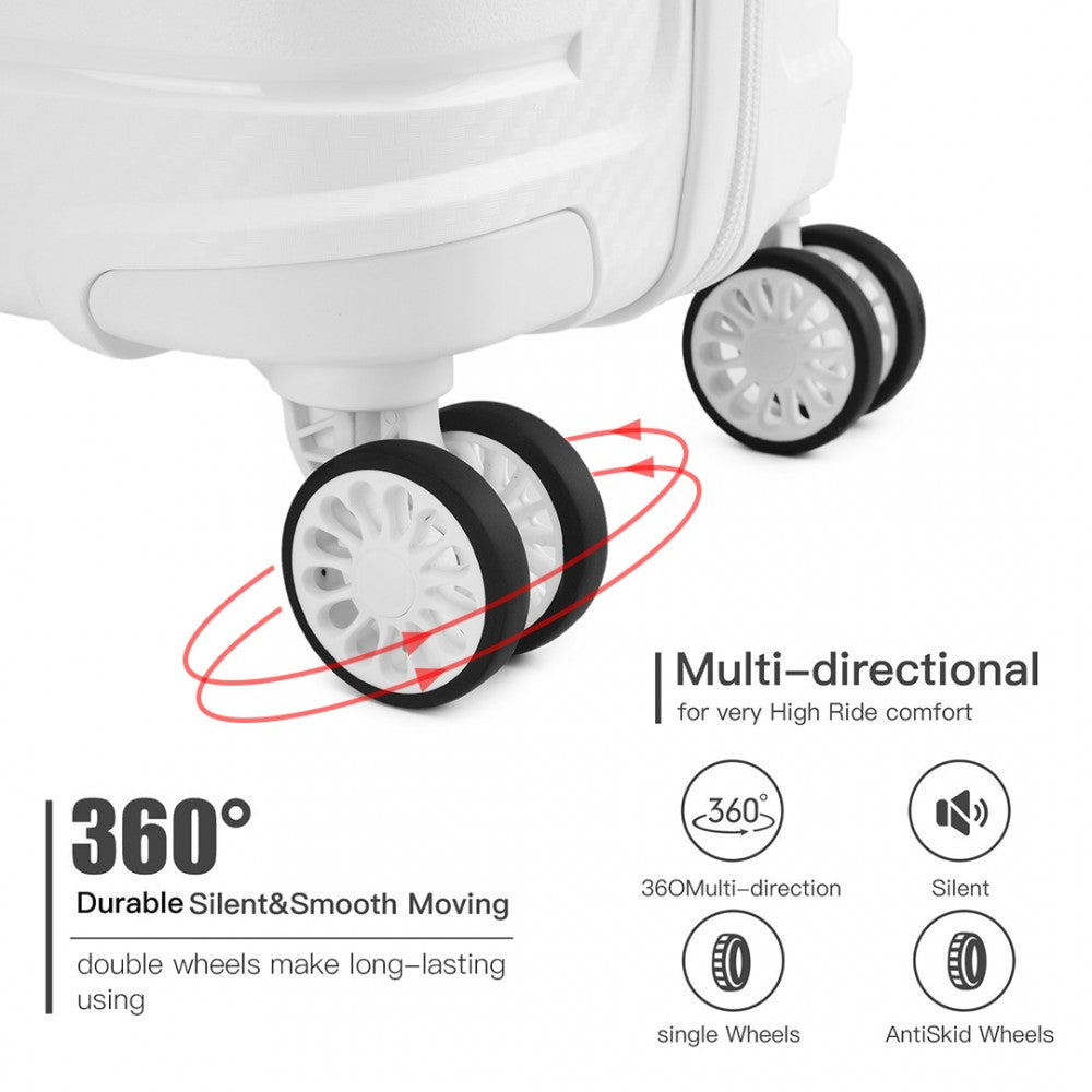Kono Horizon 4 Wheel Hard Shell Suitcase with TSA Lock