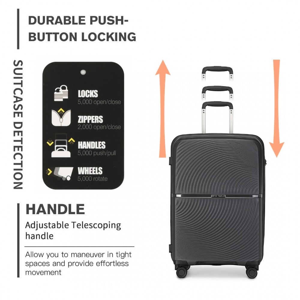 Kono Lightweight K2393L 4 Wheel Suitcase With TSA Lock