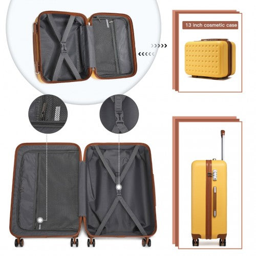 Kono K2394L Hard Shell Cabin Suitcase - 20 Inch