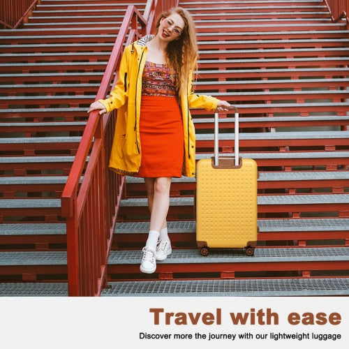 Kono K2394L Hard Shell 4 Piece Suitcase Set