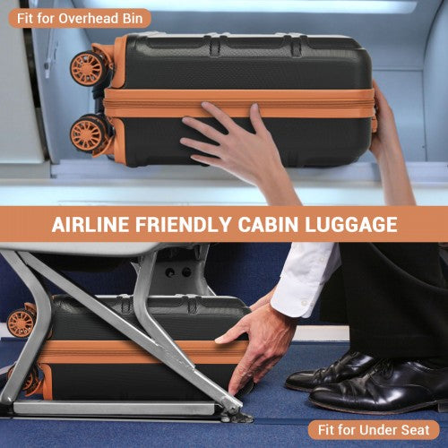 Kono KSK2596 Hard Shell Cabin Suitcase - 16 Inch