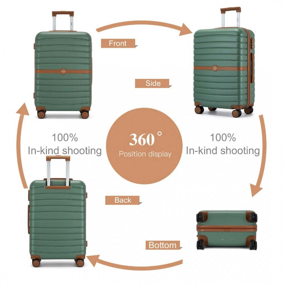 Kono Holiday Lightweight 4 Wheel Suitcase With TSA Lock