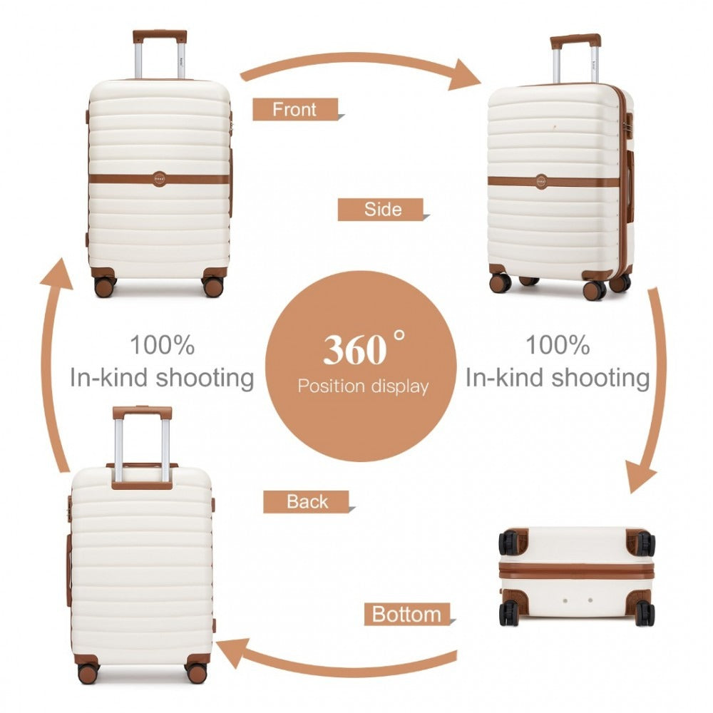 Kono Holiday Lightweight 4 Wheel Suitcase With TSA Lock