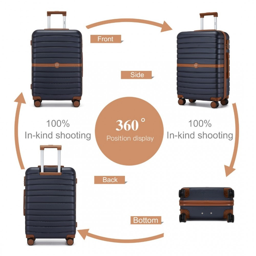 Kono Holiday Lightweight 4 Wheel Suitcase With TSA Lock