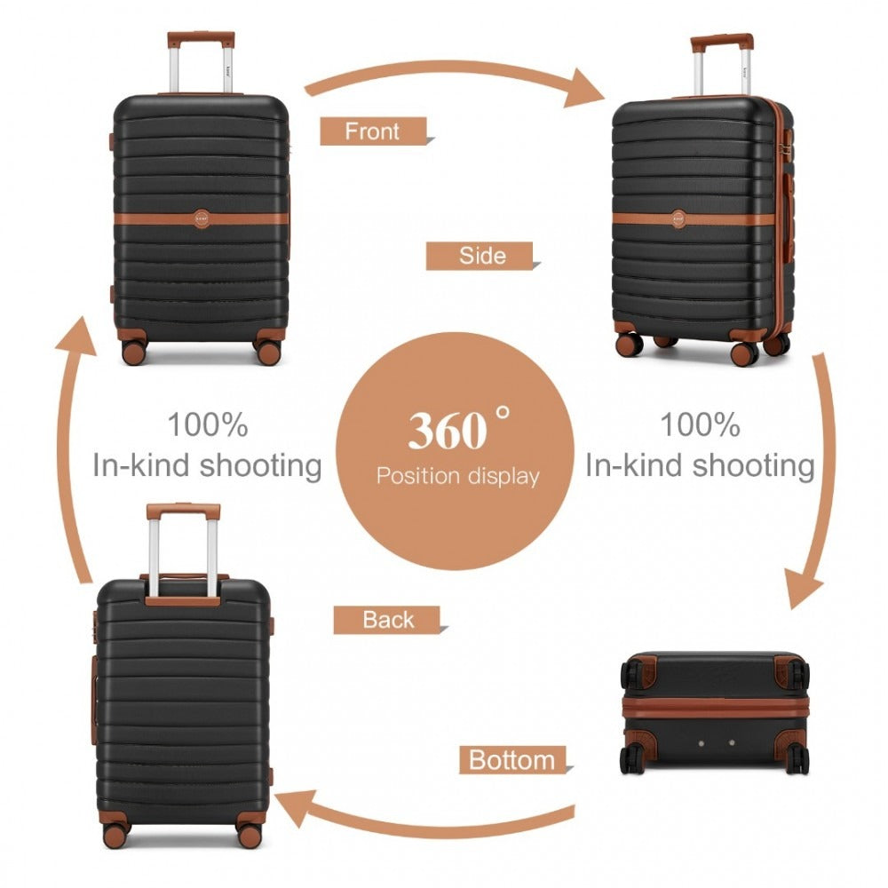 Kono Holiday Lightweight 4 Wheel Suitcase With TSA Lock