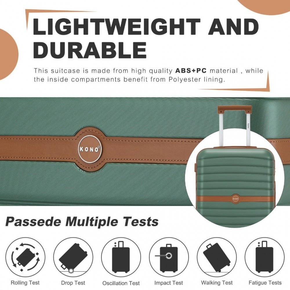 Kono Holiday Lightweight 4 Wheel Suitcase With TSA Lock