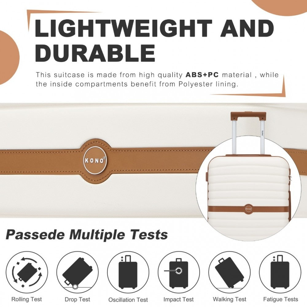 Kono Holiday Lightweight 4 Wheel Suitcase With TSA Lock