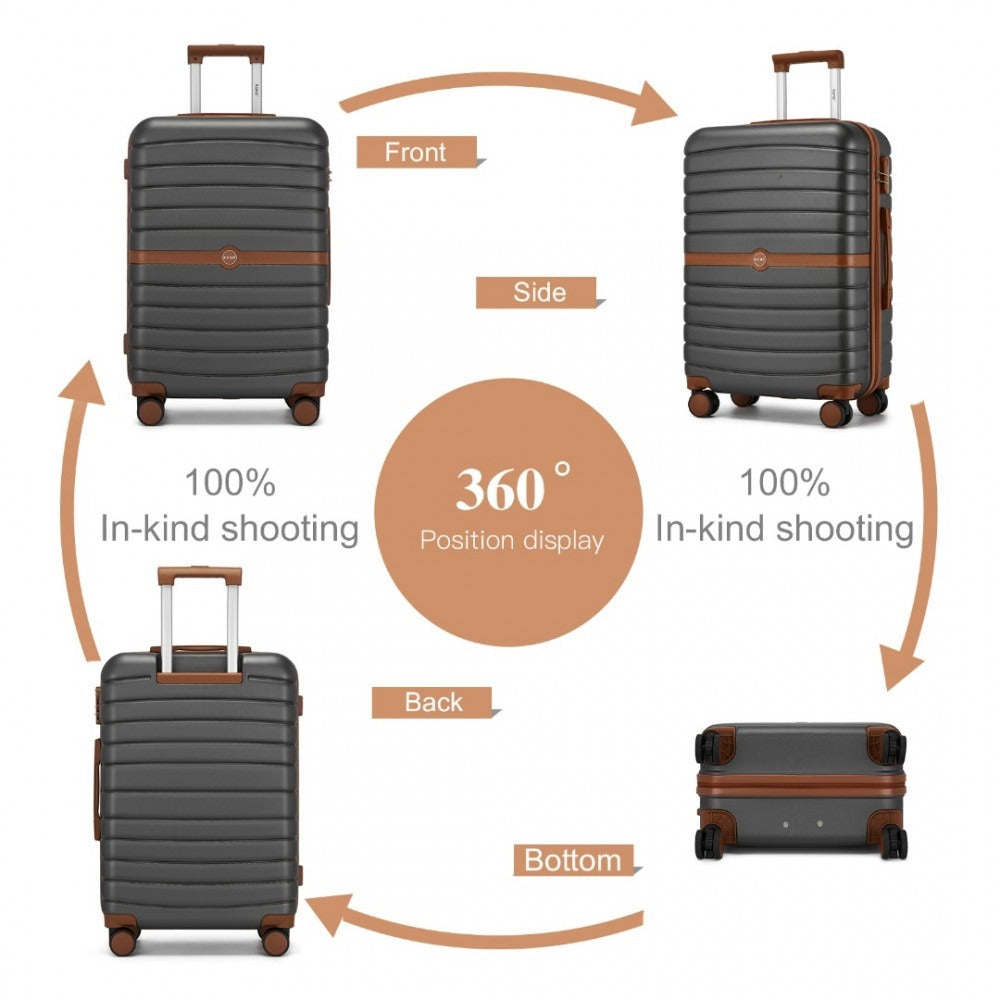 Kono Holiday Lightweight 4 Wheel Suitcase With TSA Lock