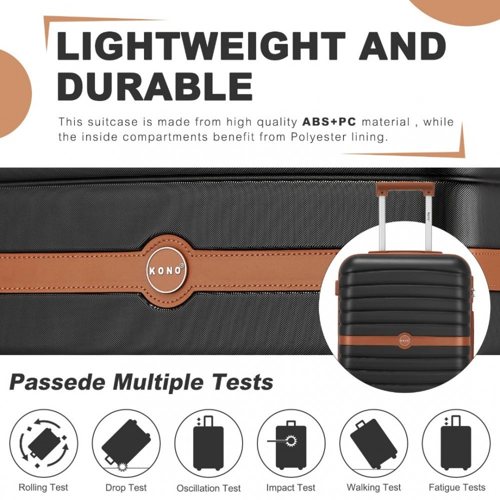 Kono Holiday Lightweight 4 Wheel Suitcase With TSA Lock