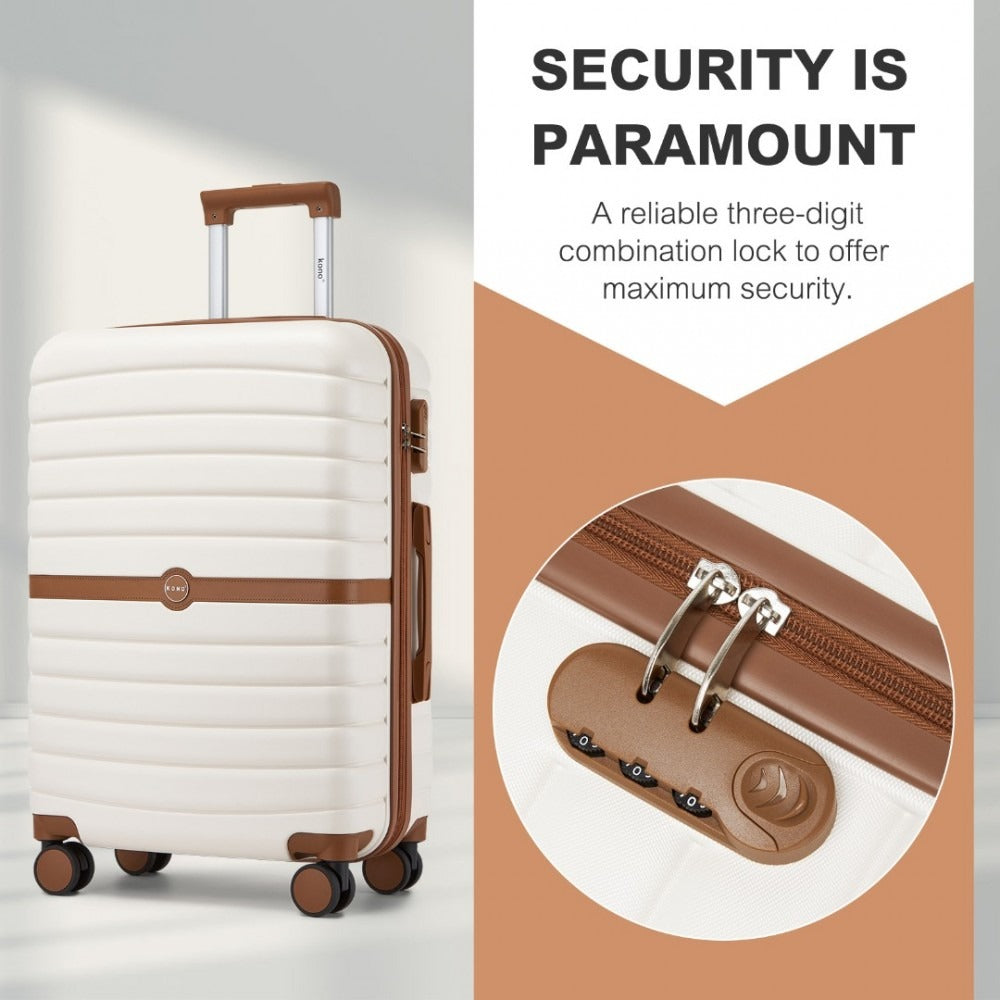 Kono Holiday Lightweight 4 Wheel Suitcase With TSA Lock