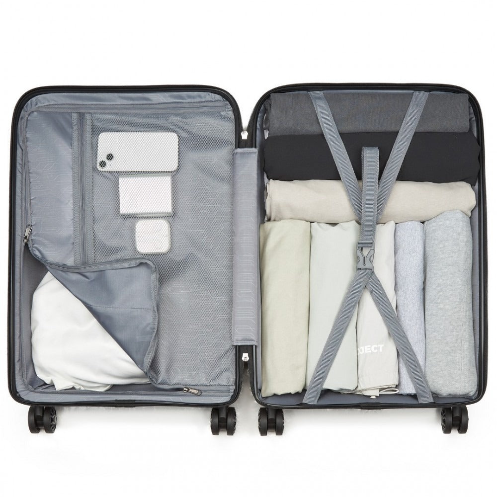 Kono Escape Lightweight 4 Wheel Hard Shell Suitcase With TSA Lock