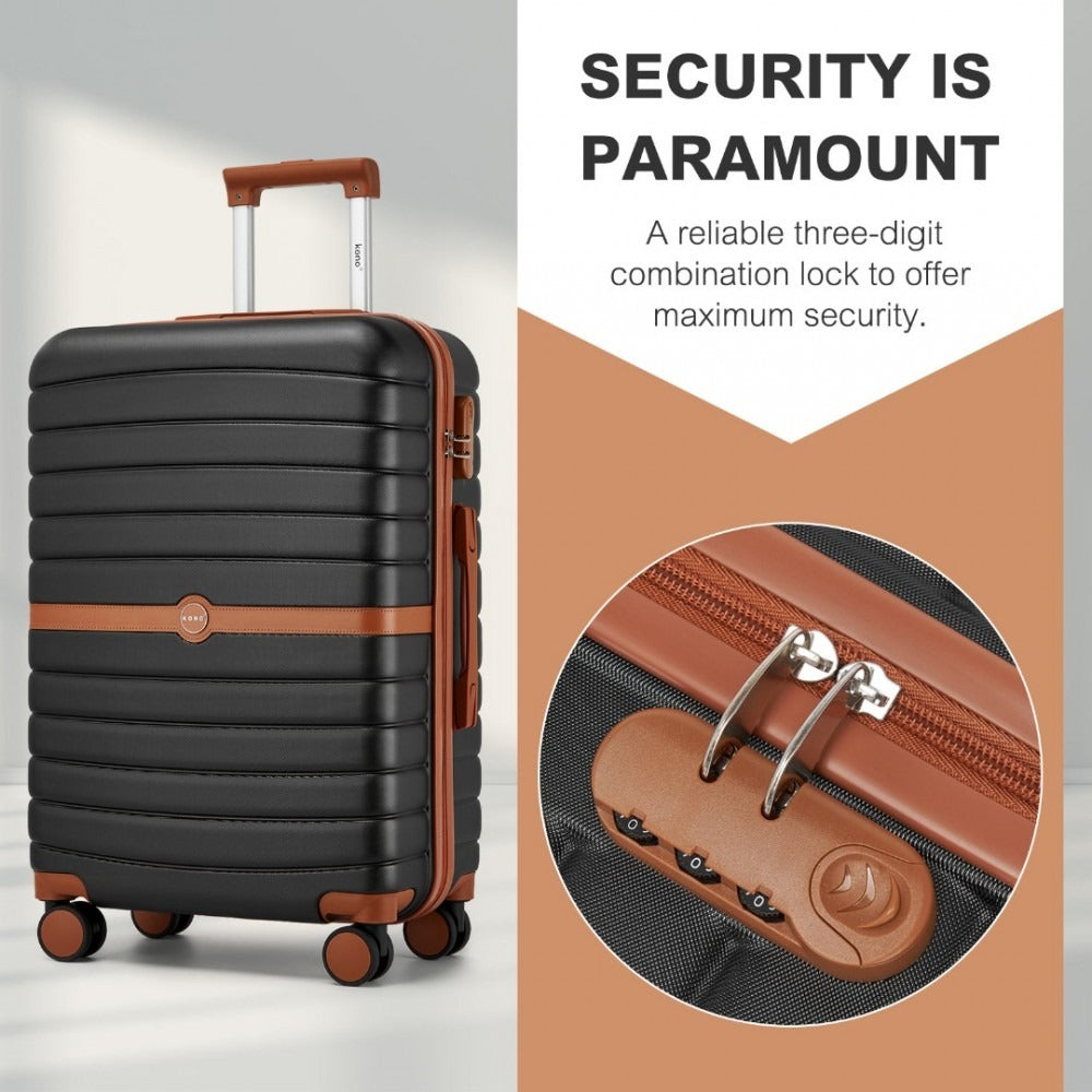Kono Holiday Lightweight 4 Wheel Suitcase With TSA Lock