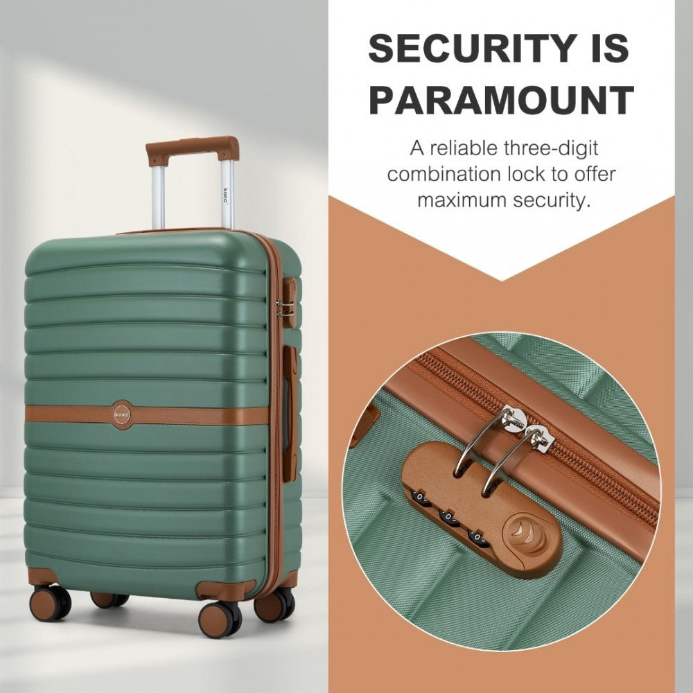 Kono Holiday Lightweight 4 Wheel Suitcase With TSA Lock