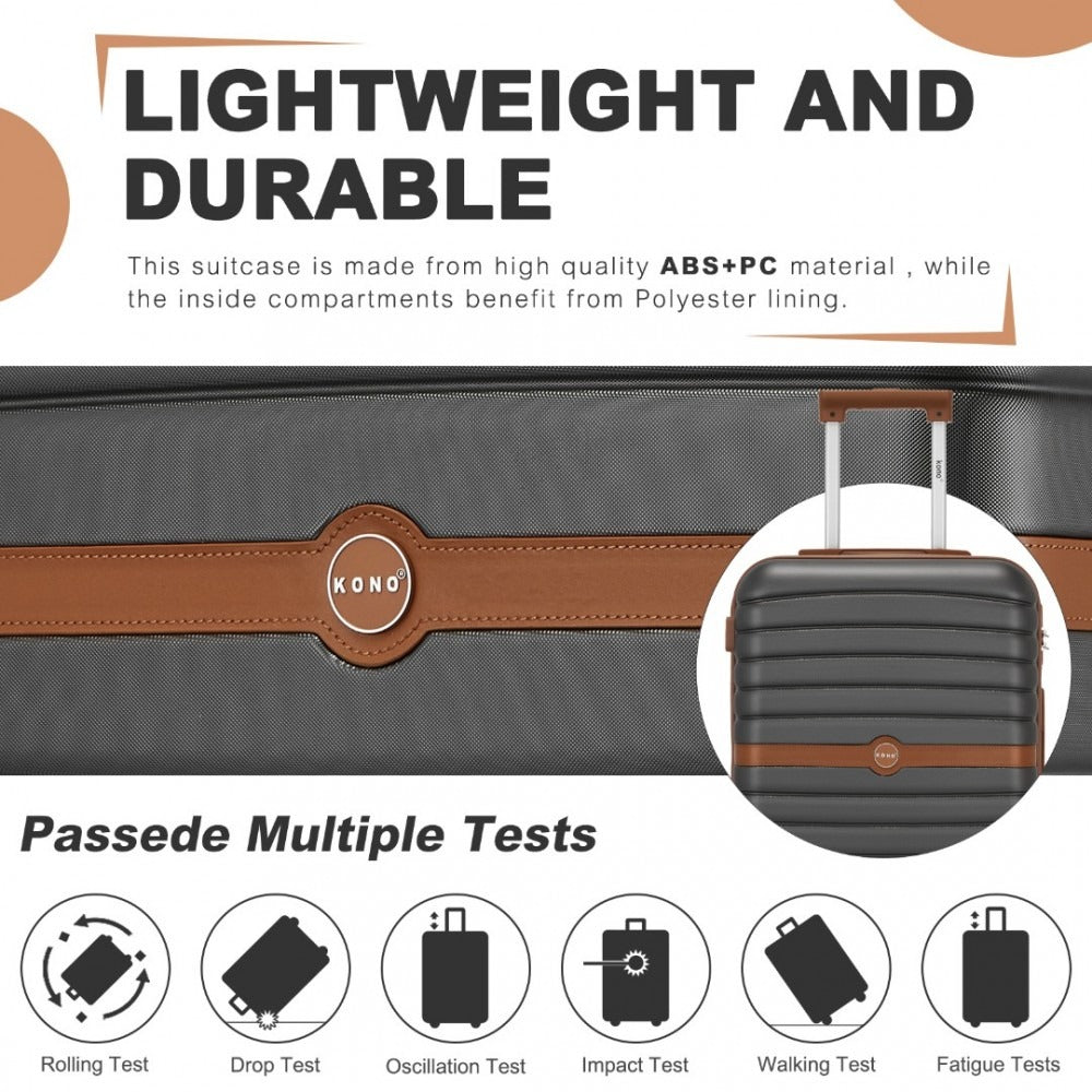 Kono Holiday Lightweight 4 Wheel Suitcase With TSA Lock