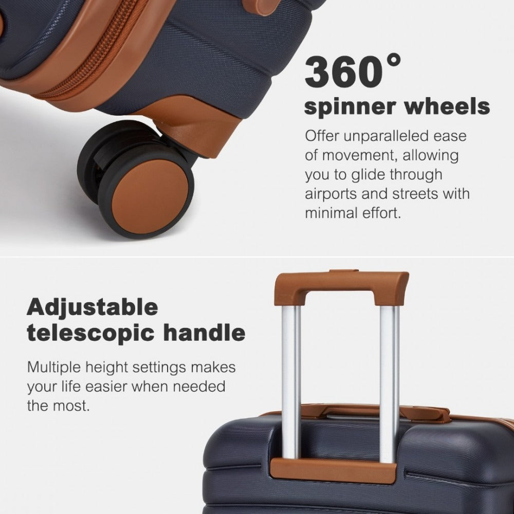 Kono Holiday Lightweight 4 Wheel Suitcase With TSA Lock