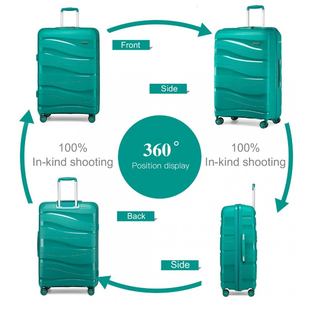 Kono Roamer Bright 4 Wheel Hard Shell Luggage With TSA Lock