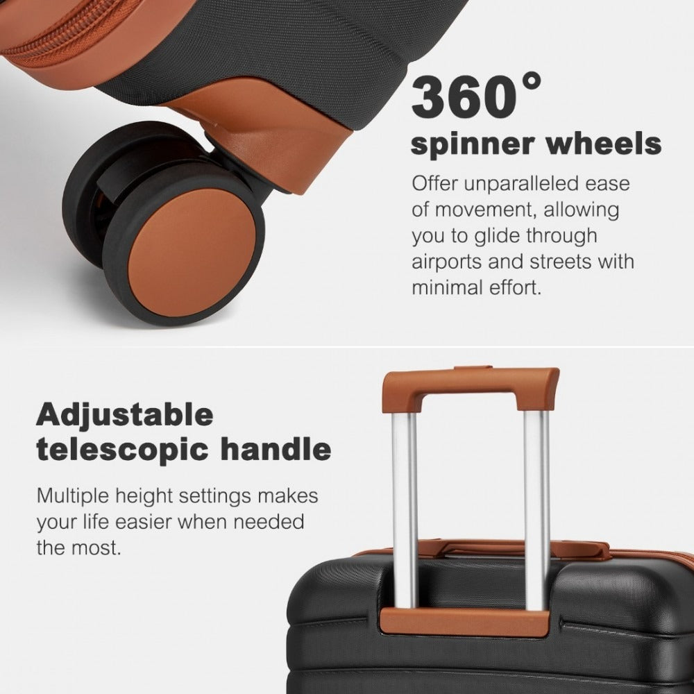 Kono Holiday Lightweight 4 Wheel Suitcase With TSA Lock