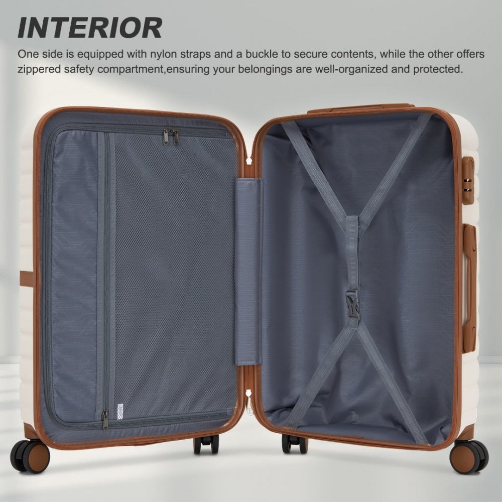 Kono Holiday Lightweight 4 Wheel Suitcase With TSA Lock