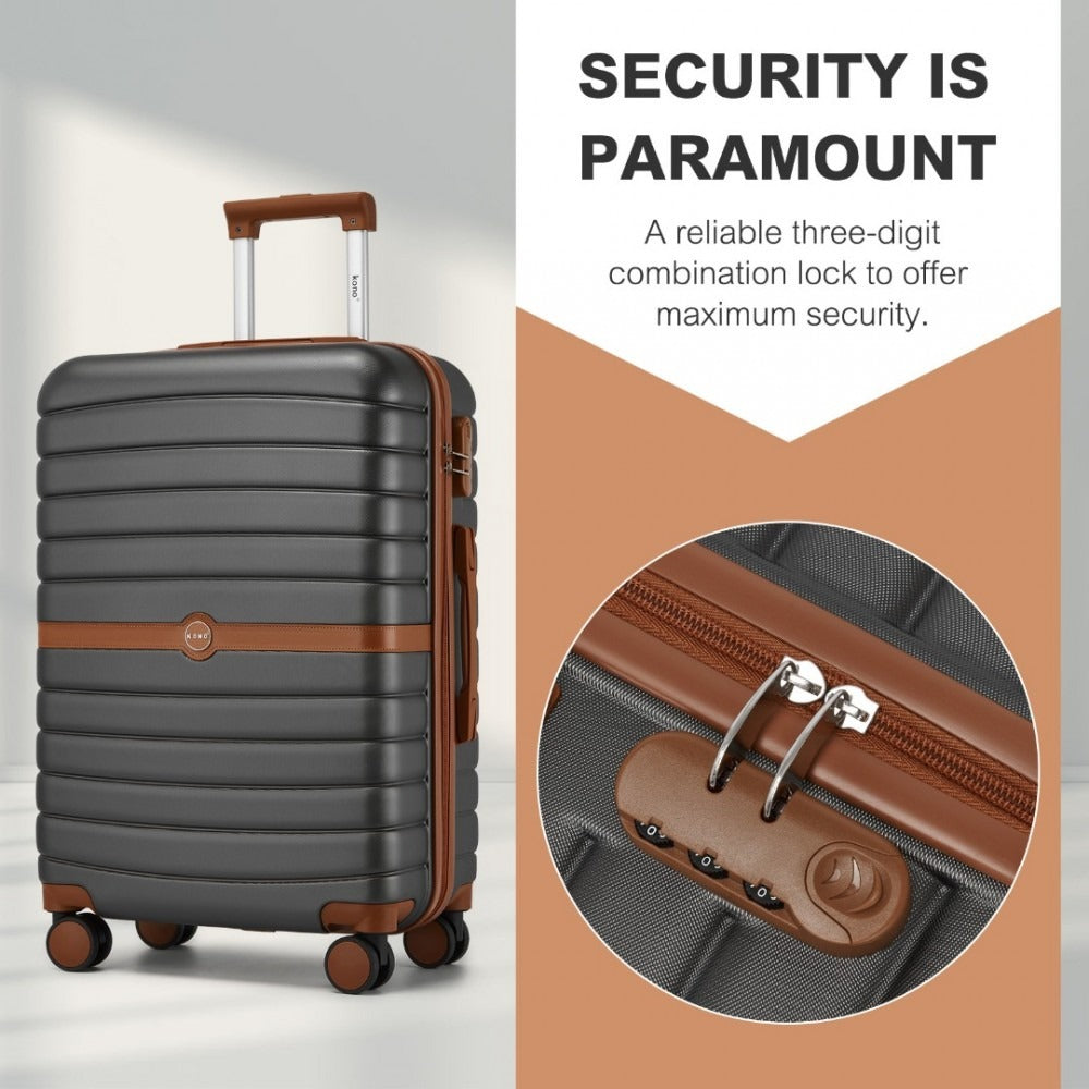 Kono Holiday Lightweight 4 Wheel Suitcase With TSA Lock