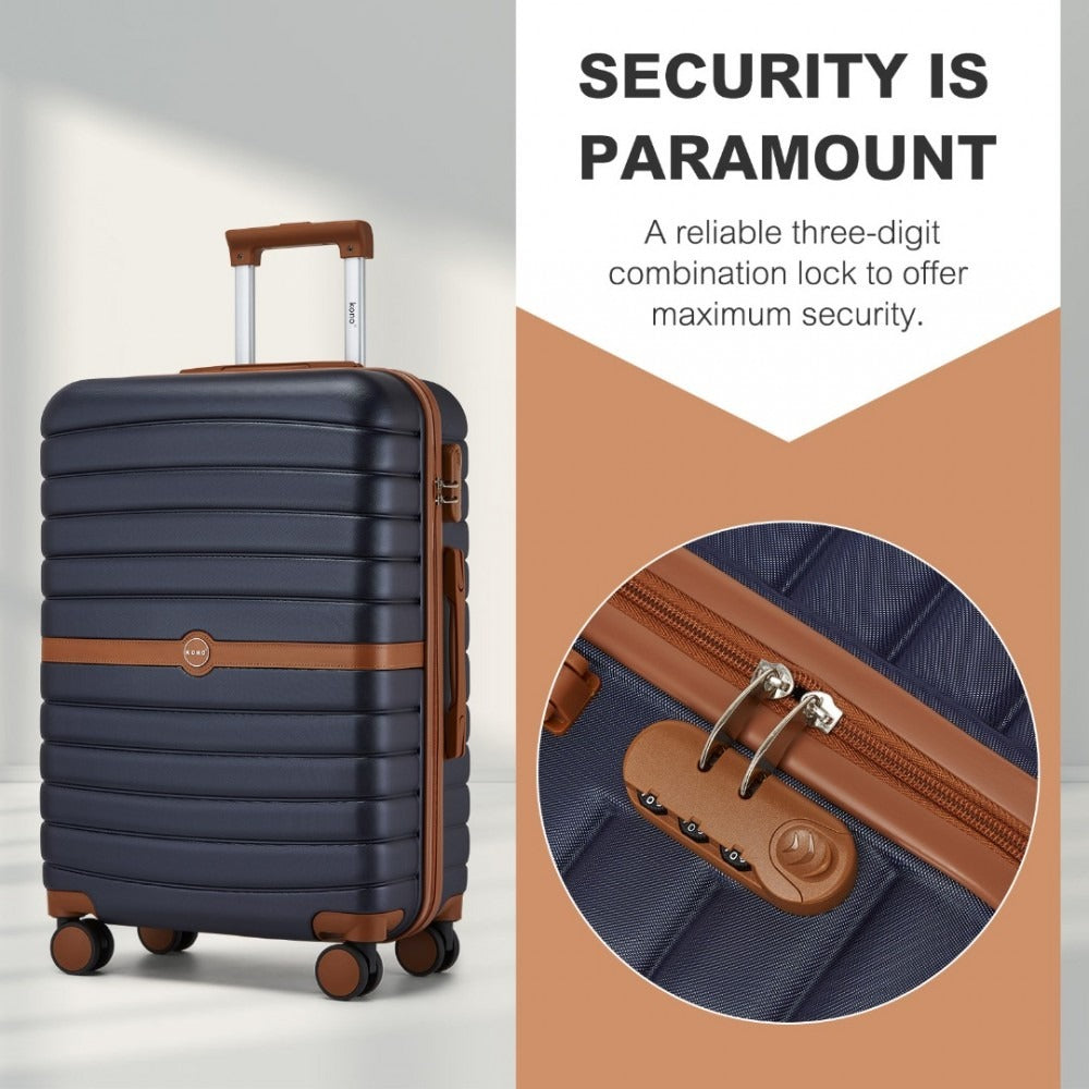 Kono Holiday Lightweight 4 Wheel Suitcase With TSA Lock