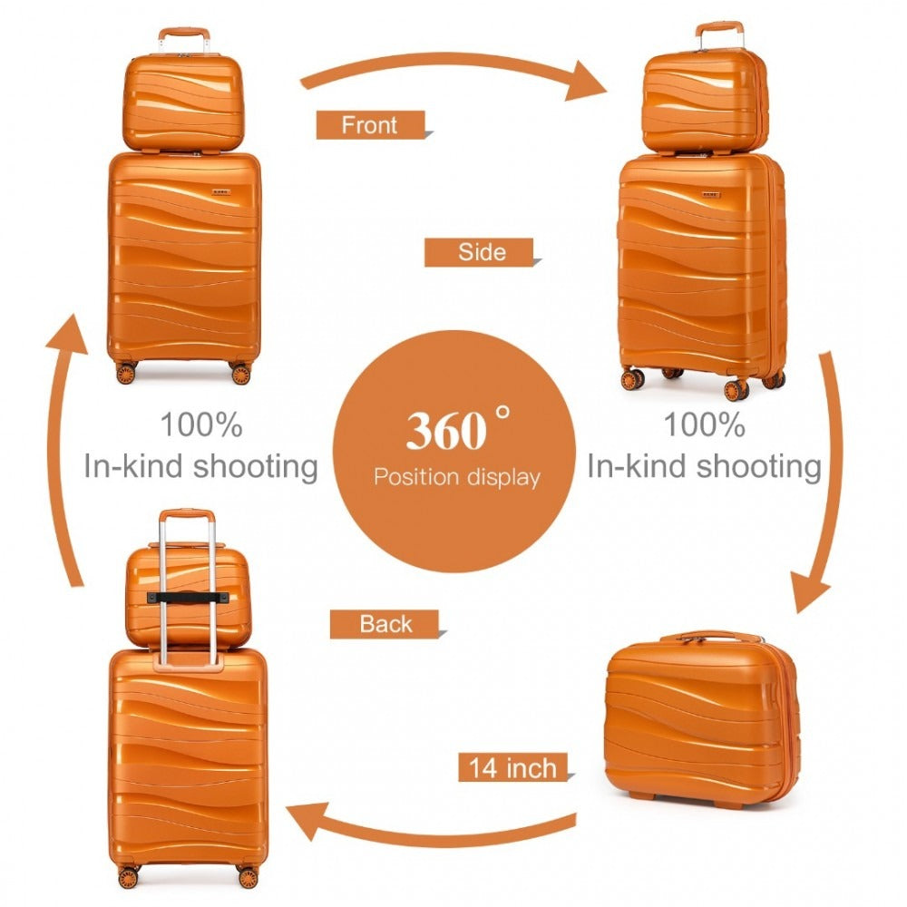 Kono Roamer Bright 4 Wheel Hard Shell Luggage With TSA Lock