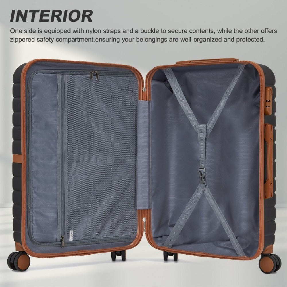 Kono Holiday Lightweight 4 Wheel Suitcase With TSA Lock