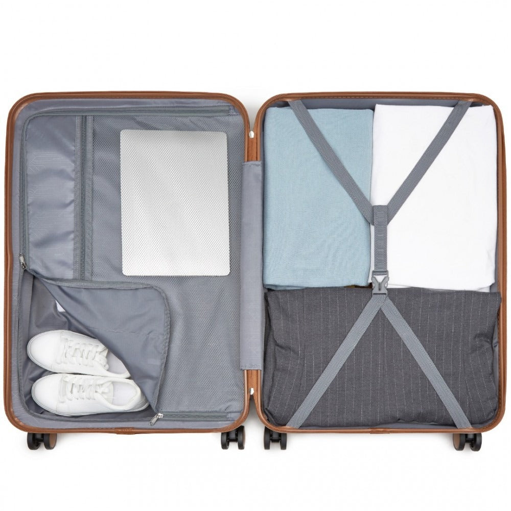 Kono Holiday Lightweight 4 Wheel Suitcase With TSA Lock