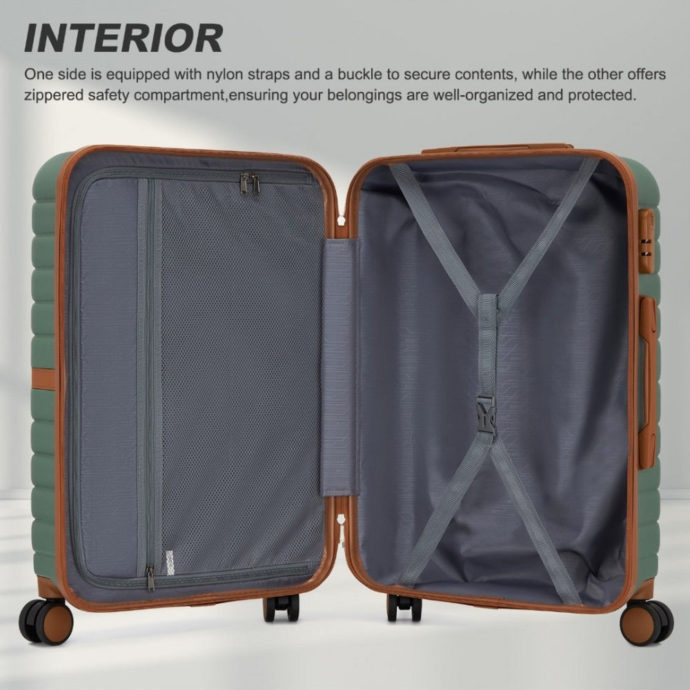 Kono Holiday Lightweight 4 Wheel Suitcase With TSA Lock