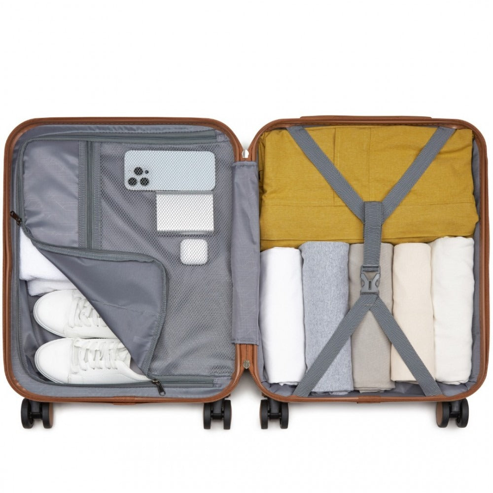 Kono Holiday Lightweight 4 Wheel Suitcase With TSA Lock