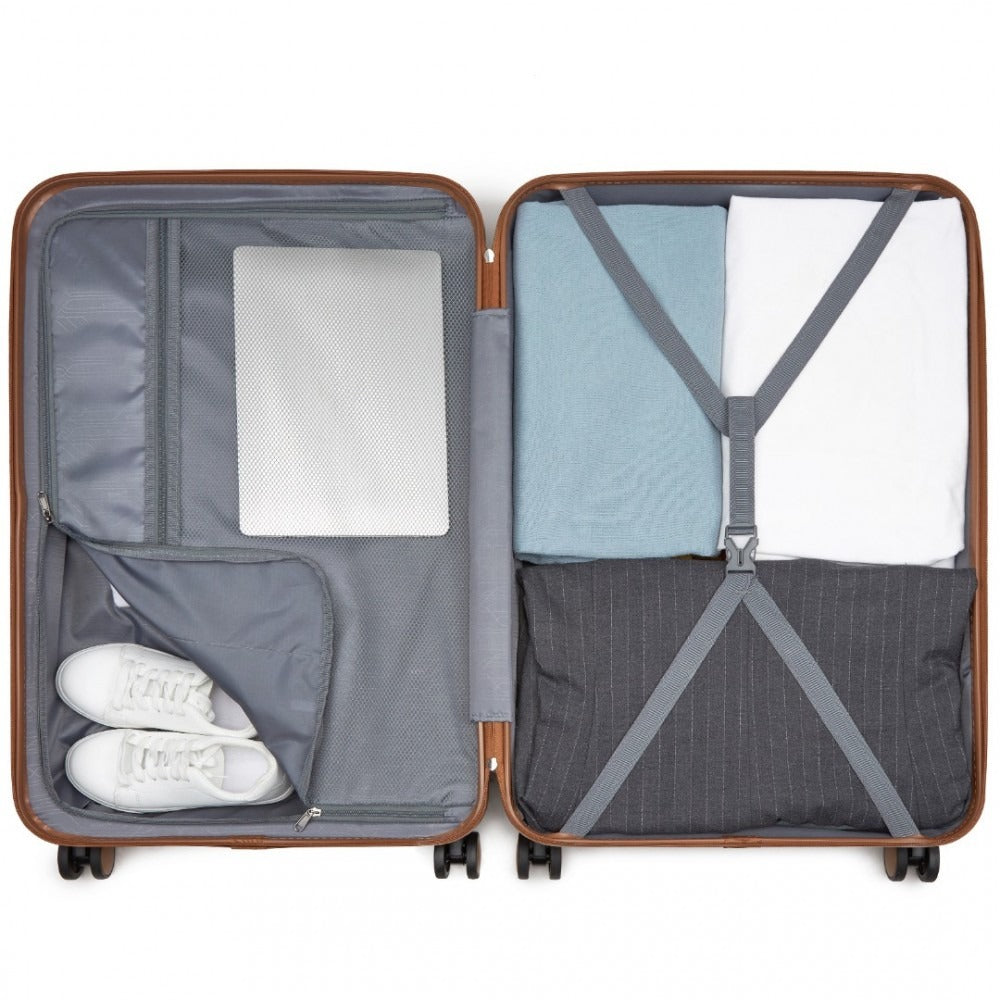 Kono Holiday Lightweight 4 Wheel Suitcase With TSA Lock