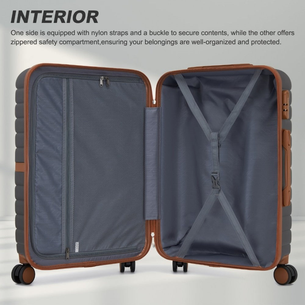 Kono Holiday Lightweight 4 Wheel Suitcase With TSA Lock