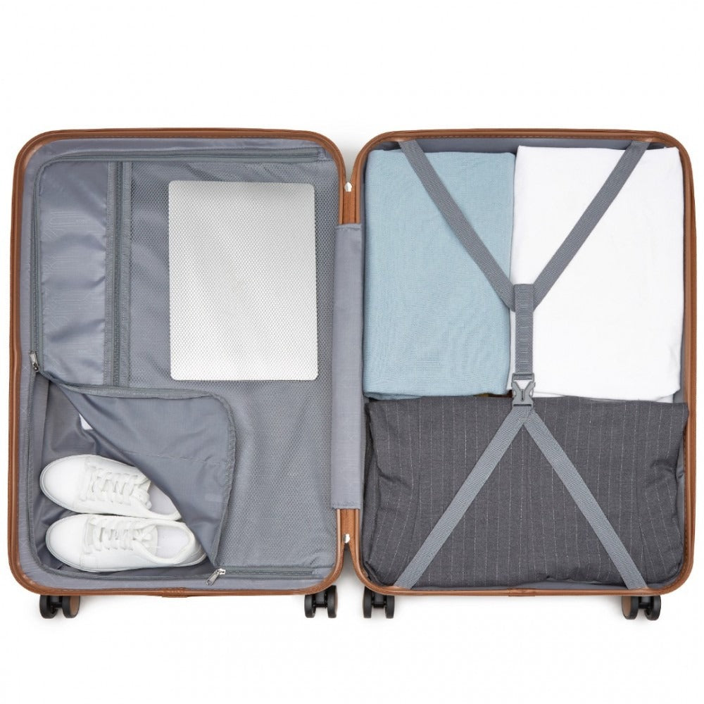 Kono Holiday Lightweight 4 Wheel Suitcase With TSA Lock