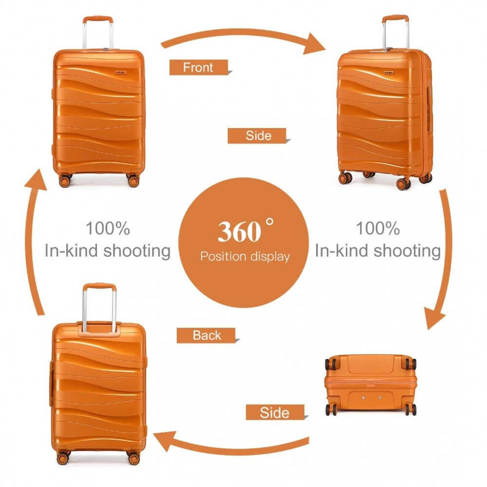 Kono Roamer Bright 4 Wheel Hard Shell Luggage With TSA Lock