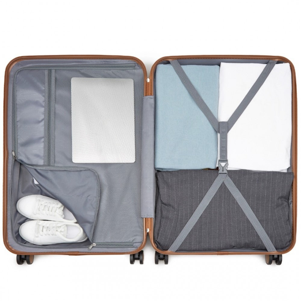 Kono Holiday Lightweight 4 Wheel Suitcase With TSA Lock