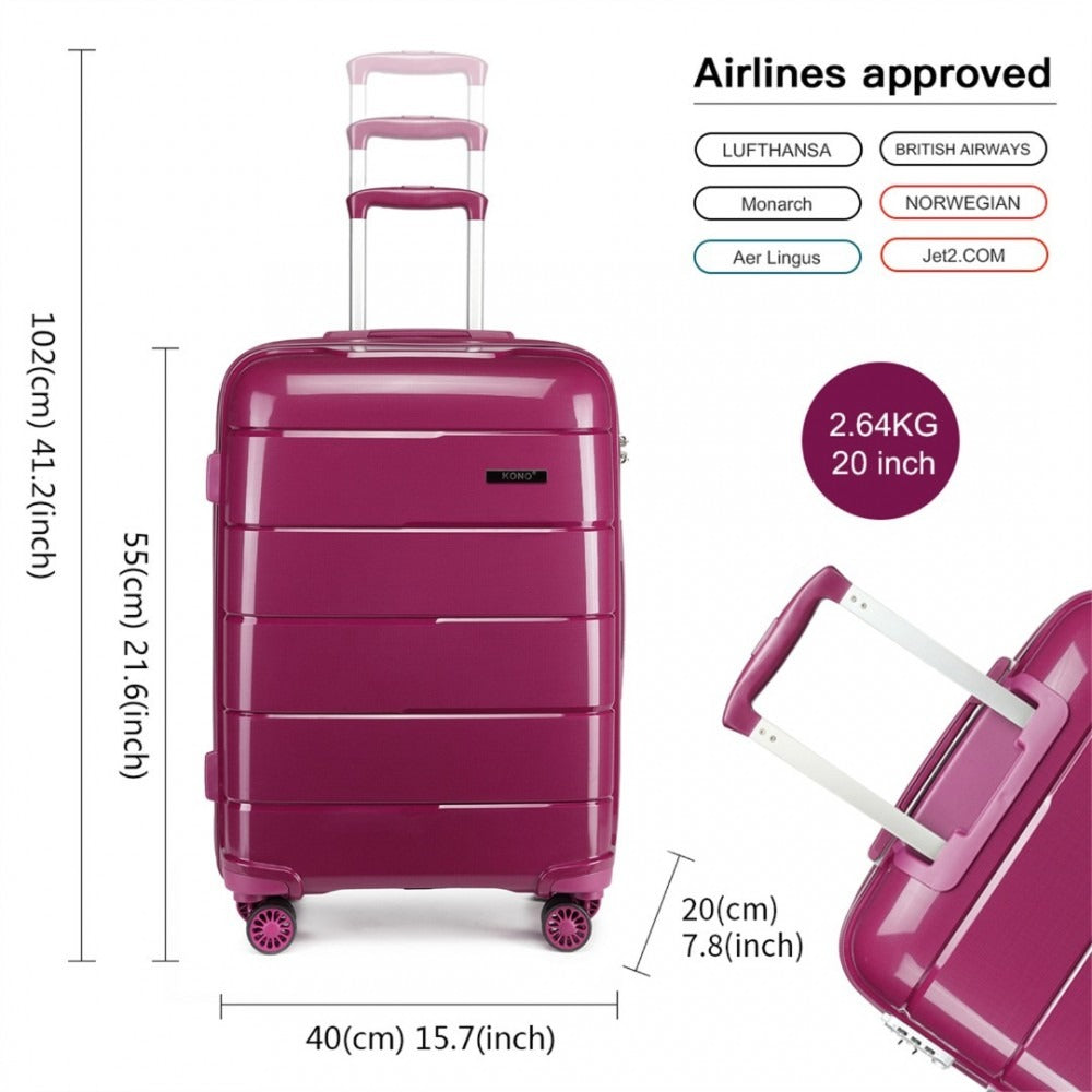 Kono K1997L Hard Shell Luggage With TSA Lock