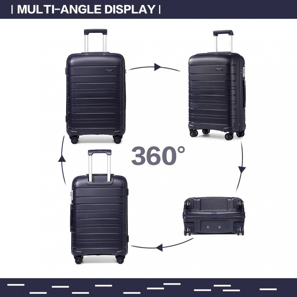 Kono Horizon 4 Wheel Hard Shell Suitcase with TSA Lock