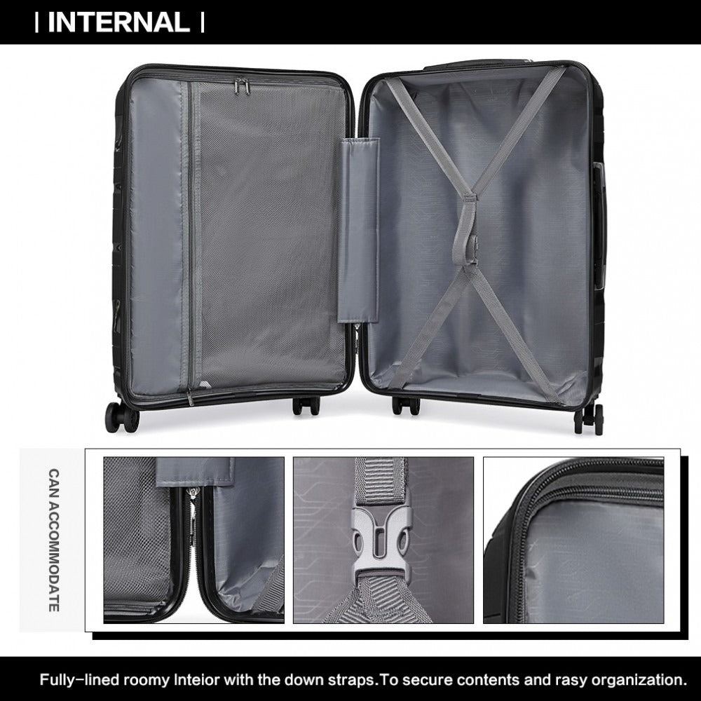 Kono Roamer Bright 4 Wheel Hard Shell Luggage With TSA Lock