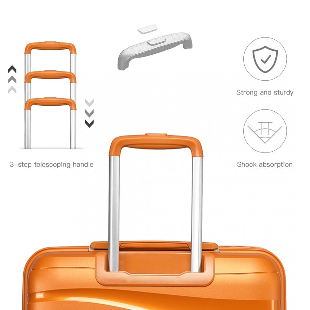 Kono Roamer Bright 4 Wheel Hard Shell Luggage With TSA Lock
