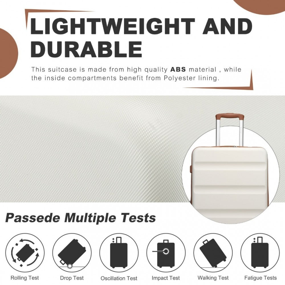 Kono Traveler 4 Wheel Lightweight Hard Shell Suitcase With TSA Lock