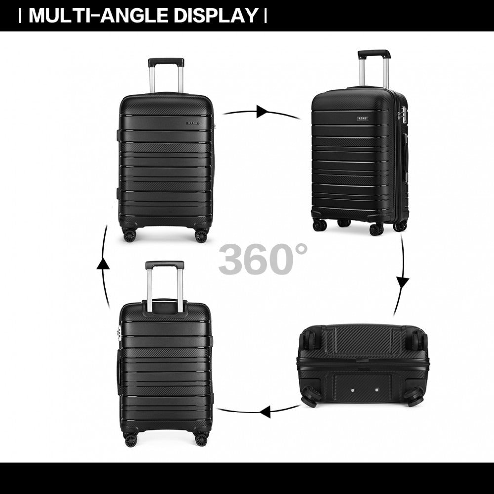Kono Horizon 4 Wheel Hard Shell Suitcase with TSA Lock