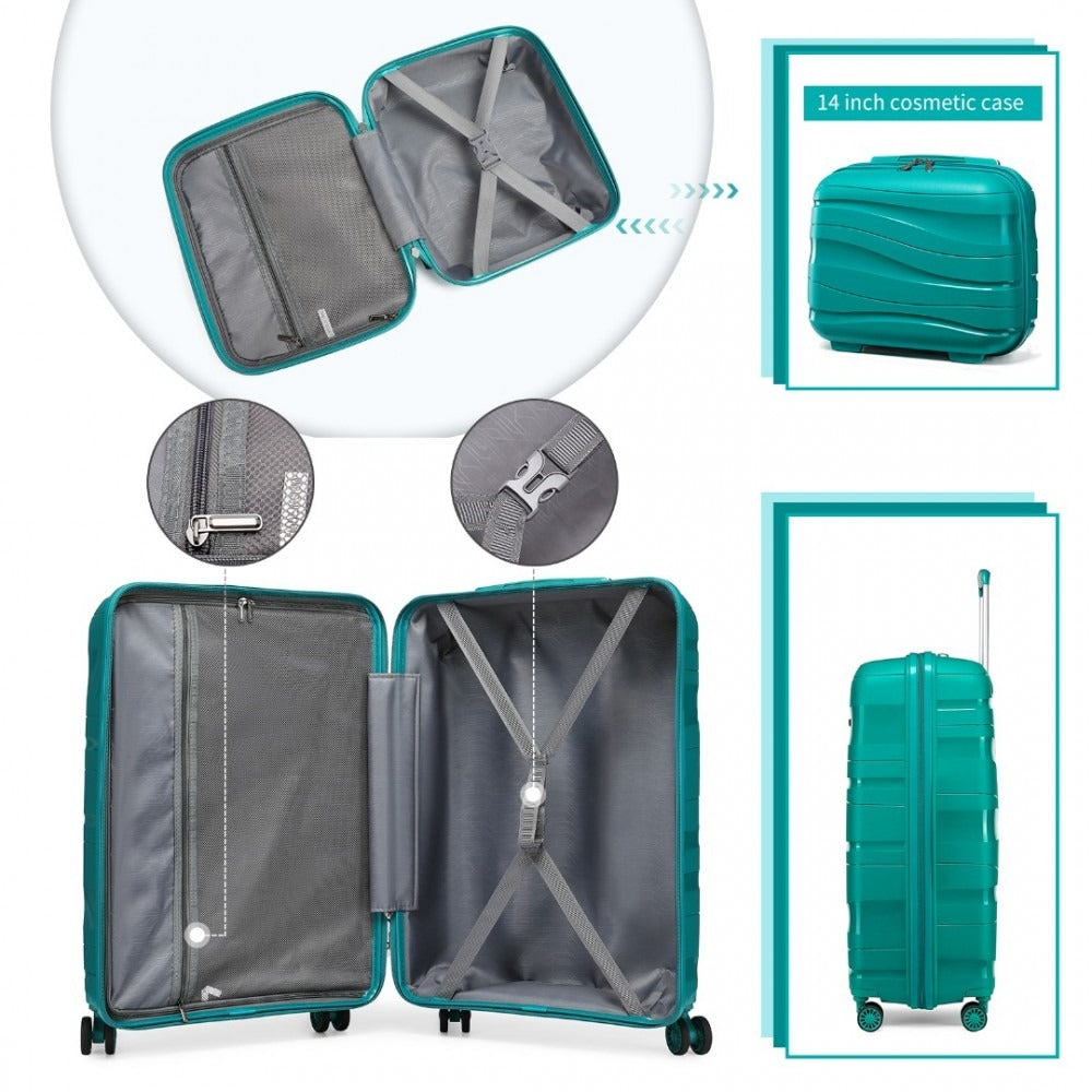 Kono Roamer Bright 4 Wheel Hard Shell Luggage With TSA Lock