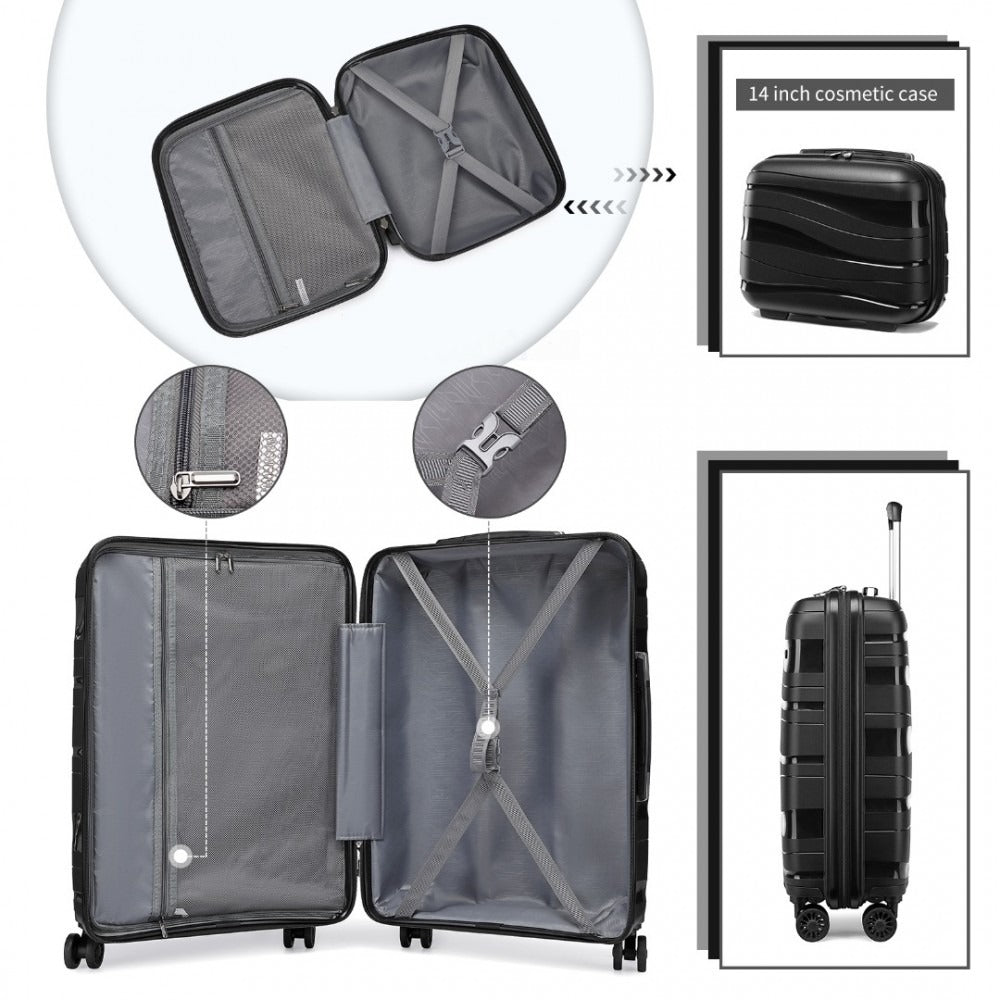 Kono Roamer Bright 4 Wheel Hard Shell Luggage With TSA Lock