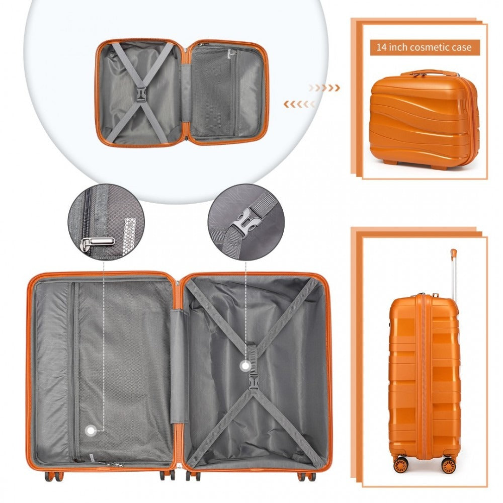 Kono Roamer Bright 4 Wheel Hard Shell Luggage With TSA Lock