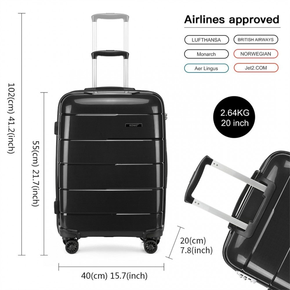 Kono K1997L Hard Shell Luggage With TSA Lock