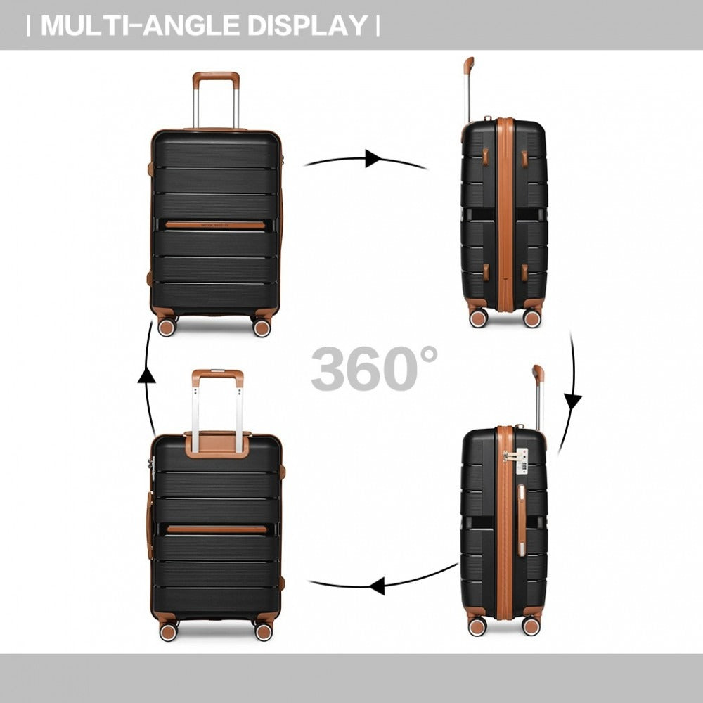 Kono Atlas Lightweight 4 Wheel Hard Shell Luggage With TSA Lock